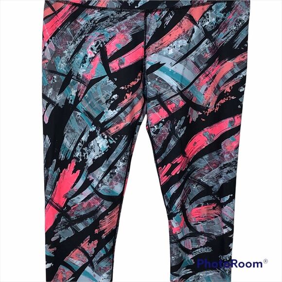 Fabletics Powerhold Mid Rise Printed Leggings Running Tights size Medium - Picture 5 of 13